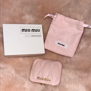 Miu Miu Quilted Pink Cosmetic Case